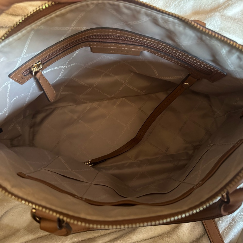 Michael Kors Sienna Brown Satchel with Gold Hardware - Picture 3 of 4